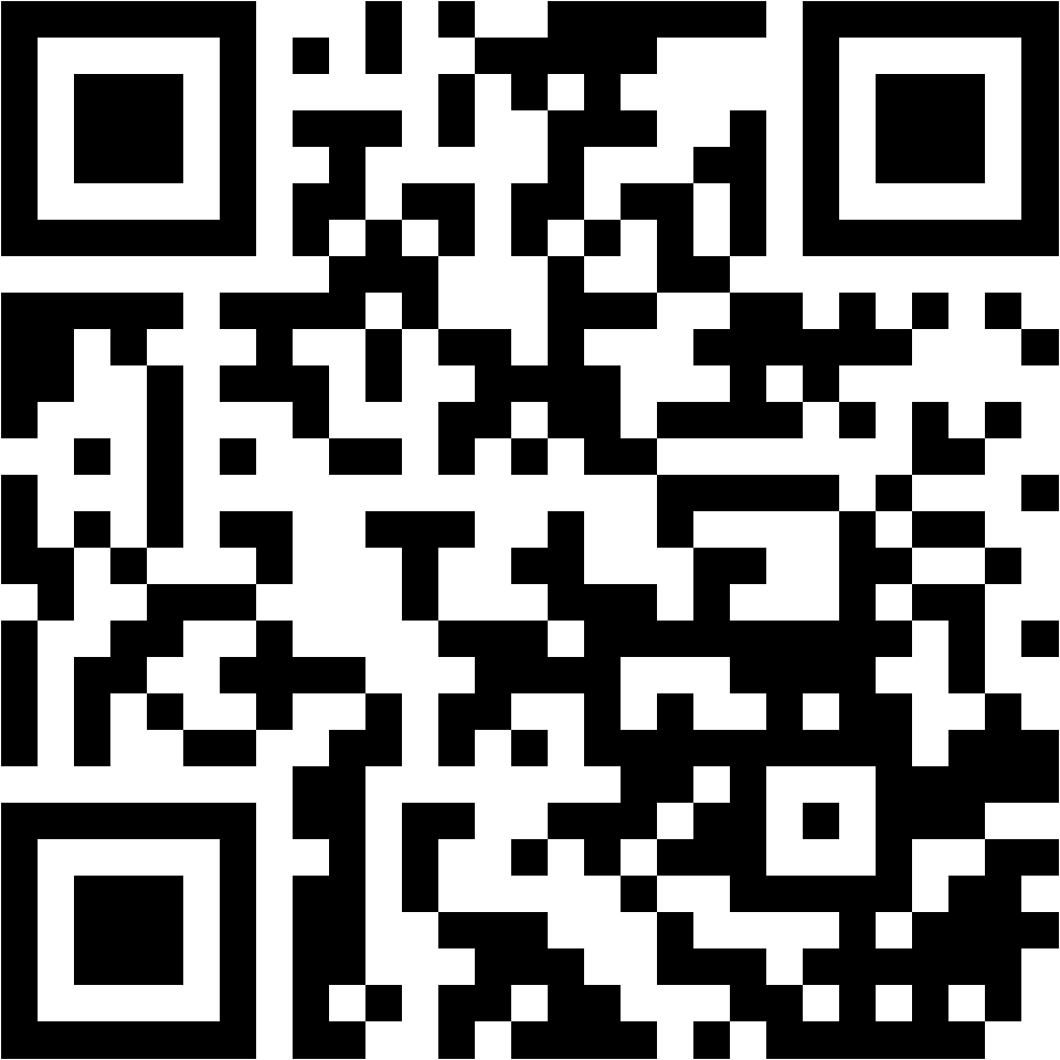 Lehrlingsportal.at Ein schwarz-weißer QR-Code auf weißem Hintergrund.