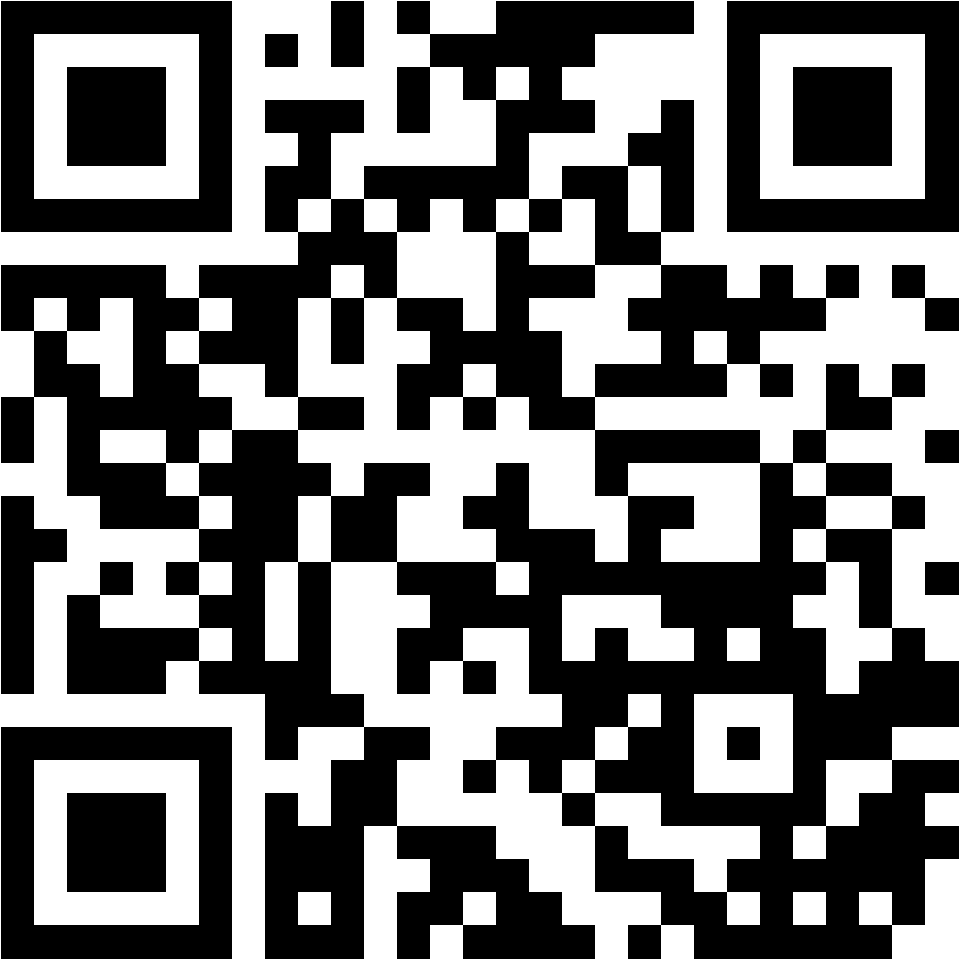 Lehrlingsportal.at Schwarzer und weißer QR-Code auf weißem Hintergrund. Der Code besteht aus quadratischen Mustern und kann mit einem mobilen Gerät gescannt werden, um auf verknüpfte digitale Inhalte zuzugreifen.