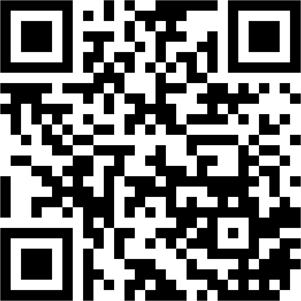 Lehrlingsportal.at Schwarzer und weißer QR-Code auf weißem Hintergrund.