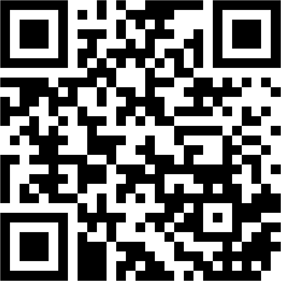 Lehrlingsportal.at Ein schwarzer und weißer QR-Code auf weißem Hintergrund.