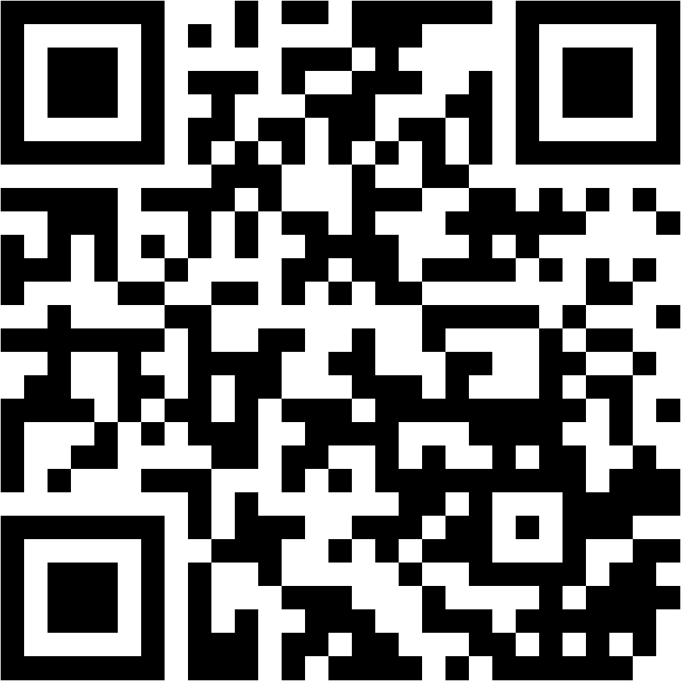 Lehrlingsportal.at Schwarzer und weißer QR-Code mit einem quadratischen Gittermuster, der mit einem digitalen Gerät gescannt werden kann, um auf kodierte Informationen oder eine Webseite zuzugreifen.
