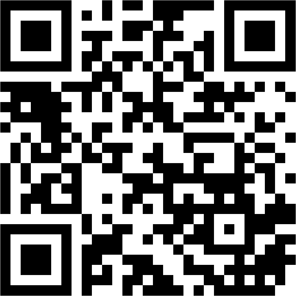 Lehrlingsportal.at Schwarzer und weißer QR-Code auf weißem Hintergrund.