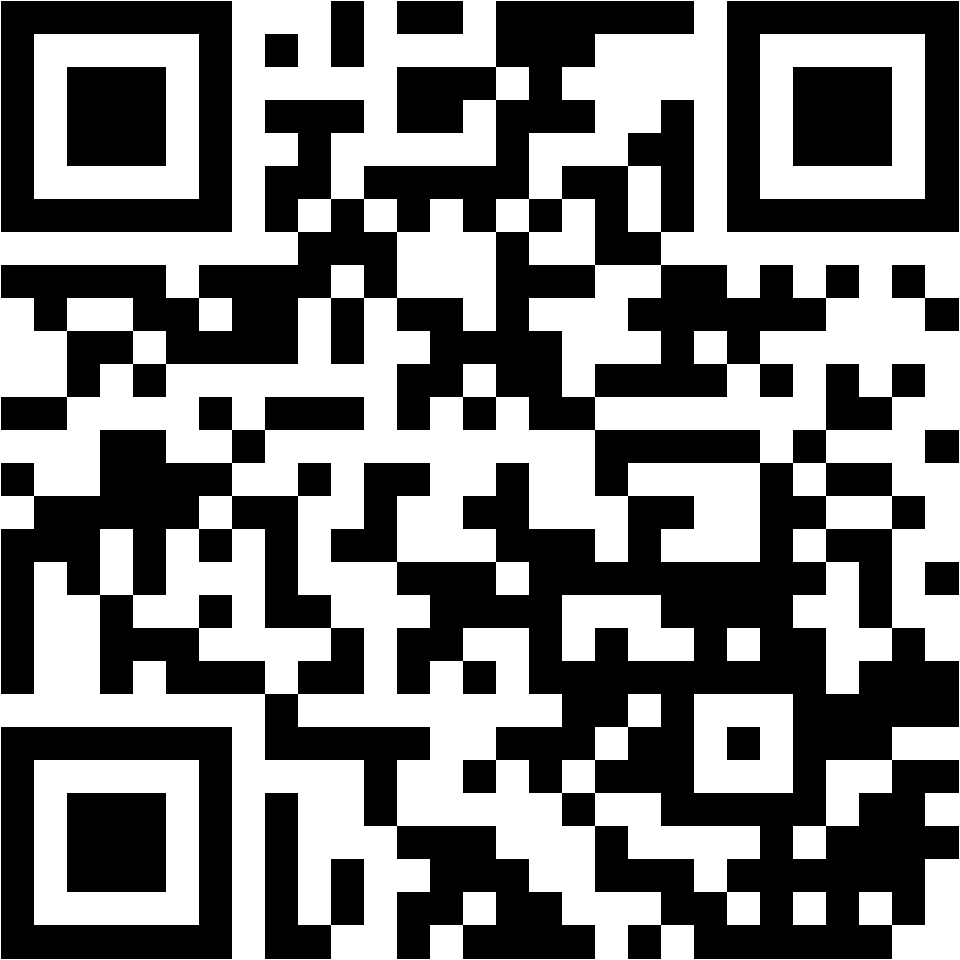 Lehrlingsportal.at Schwarzer und weißer QR-Code auf weißem Hintergrund.