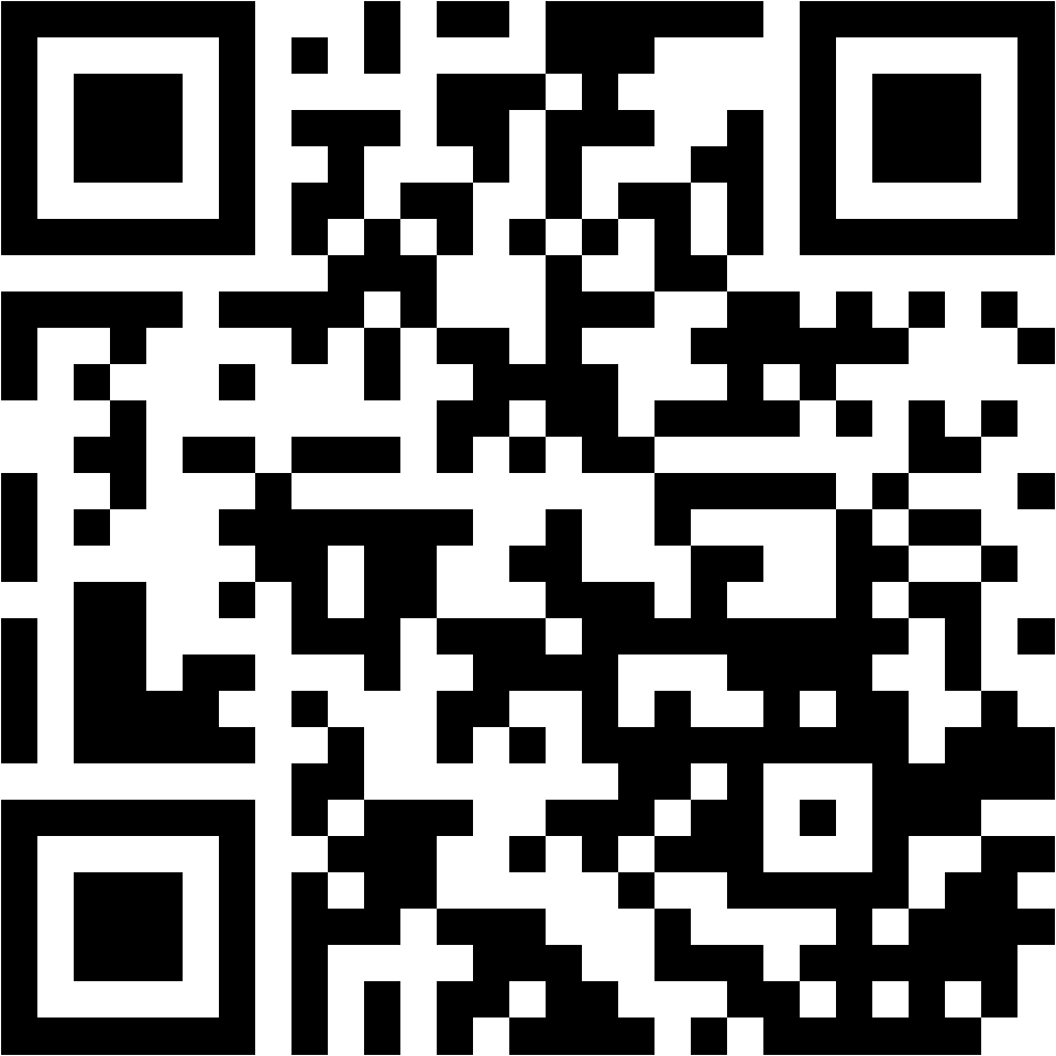 Lehrlingsportal.at Ein schwarzer und weißer QR-Code auf weißem Hintergrund.