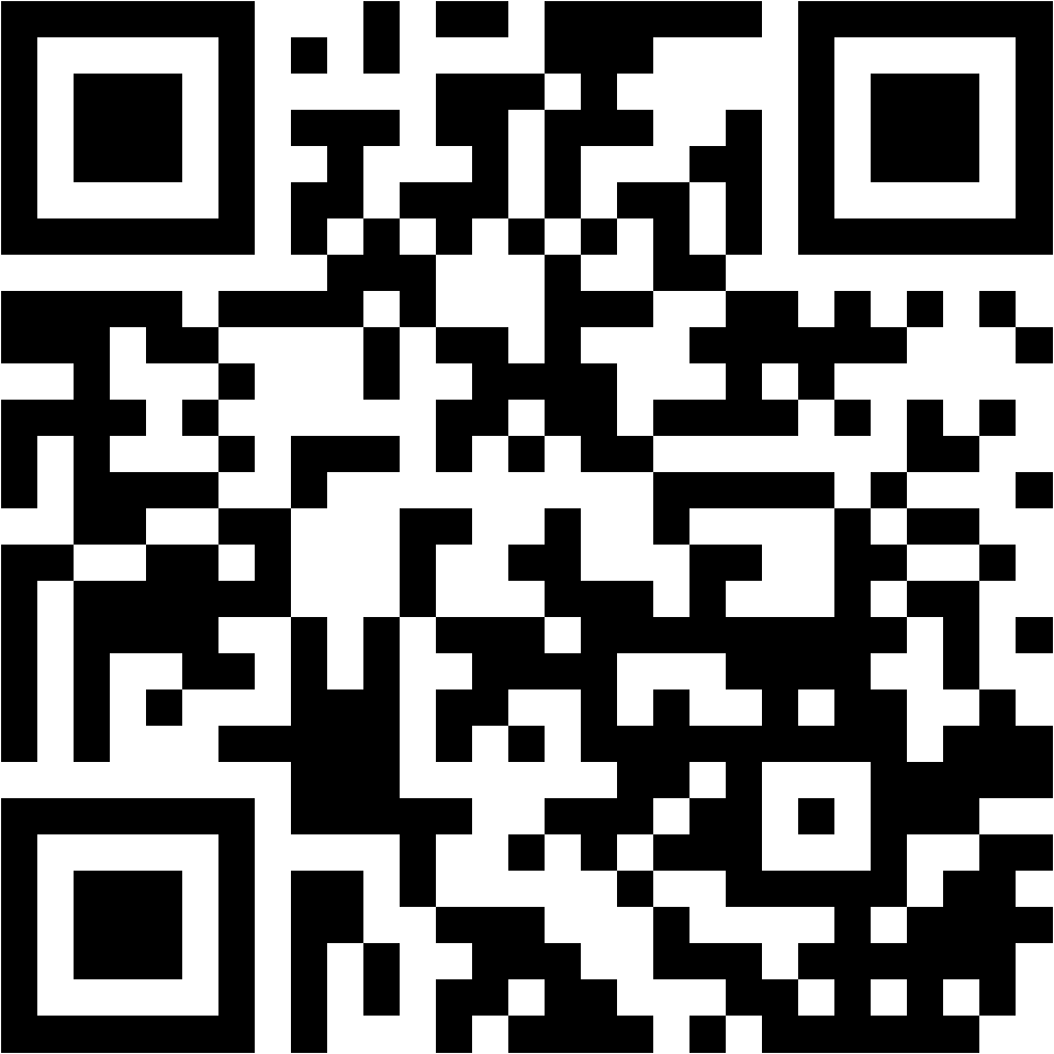 Lehrlingsportal.at Ein schwarzer und weißer QR-Code auf weißem Hintergrund.
