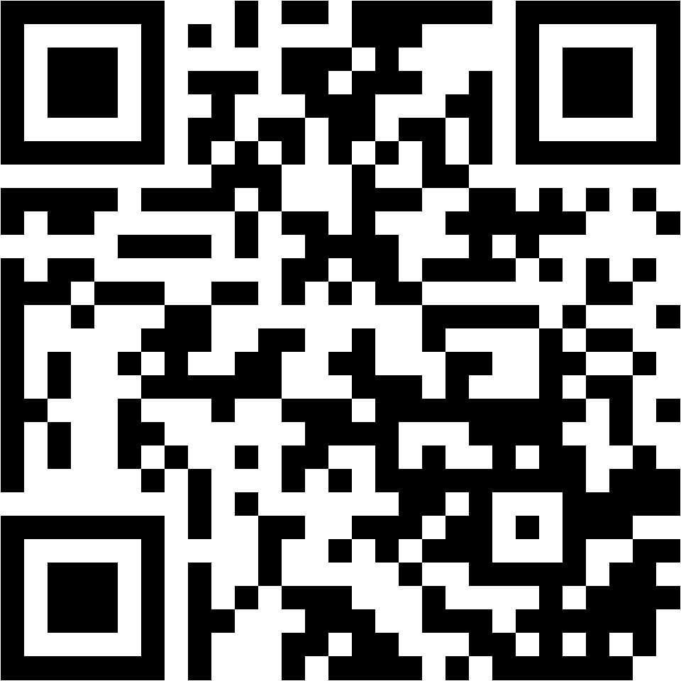 Lehrlingsportal.at Ein schwarz-weißer QR-Code auf weißem Hintergrund.