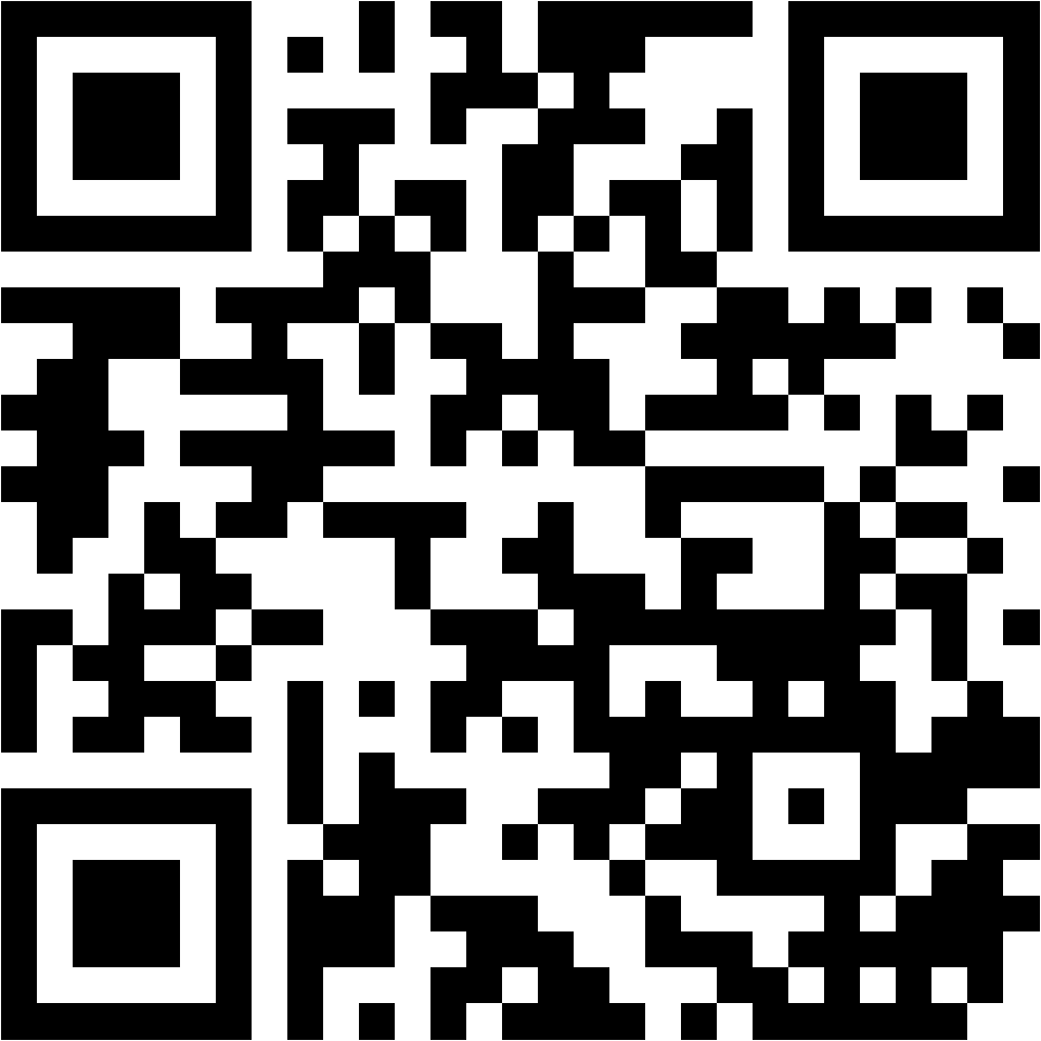 Lehrlingsportal.at Schwarzer und weißer QR-Code auf weißem Hintergrund.