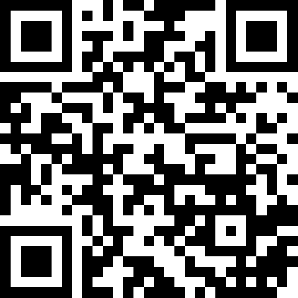 Lehrlingsportal.at Ein schwarzer und weißer QR-Code mit einem quadratischen Muster auf weißem Hintergrund.