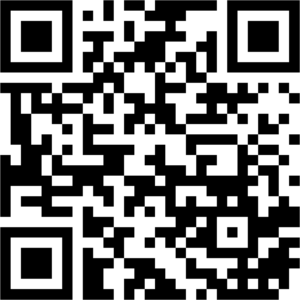 Lehrlingsportal.at Ein schwarz-weißer QR-Code auf weißem Hintergrund.