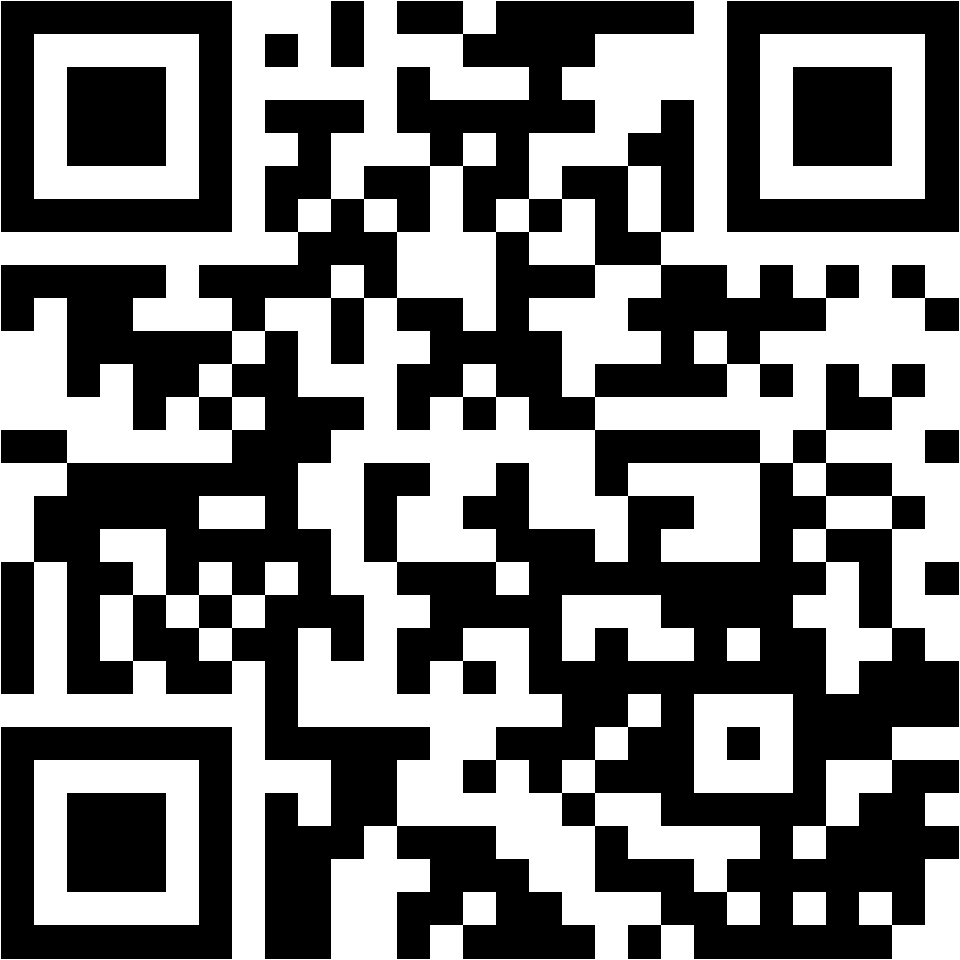 Lehrlingsportal.at Schwarzer und weißer QR-Code auf weißem Hintergrund. Das Design weist ein für QR-Codes typisches quadratisches Muster auf, das zum Scannen mit elektronischen Geräten verwendet wird.