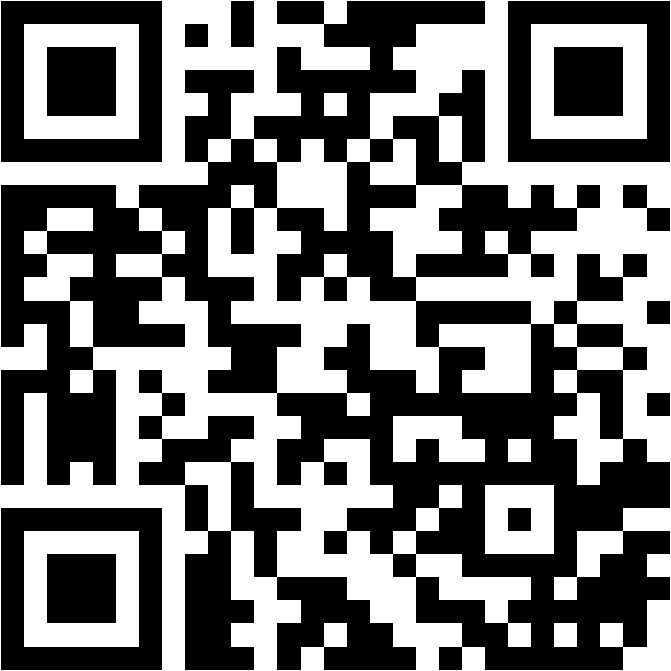 Lehrlingsportal.at Ein schwarz-weißer QR-Code mit verschlüsselten digitalen Informationen auf weißem Hintergrund.