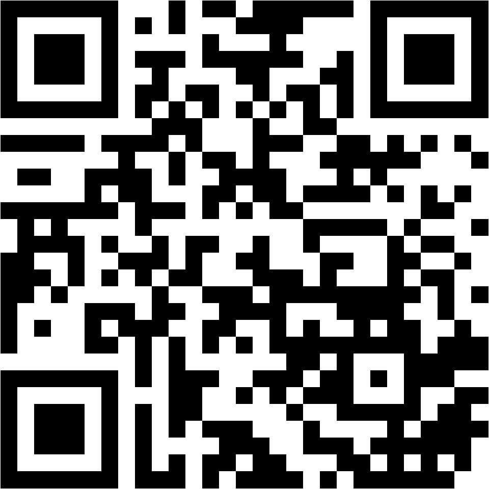Lehrlingsportal.at Ein schwarzer und weißer QR-Code, der aus quadratischen Mustern auf weißem Hintergrund besteht.