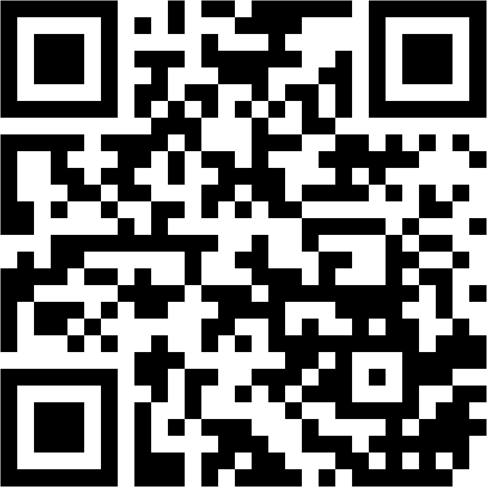 Lehrlingsportal.at Schwarzer und weißer QR-Code auf weißem Hintergrund, bestehend aus quadratischen Pixelmustern.