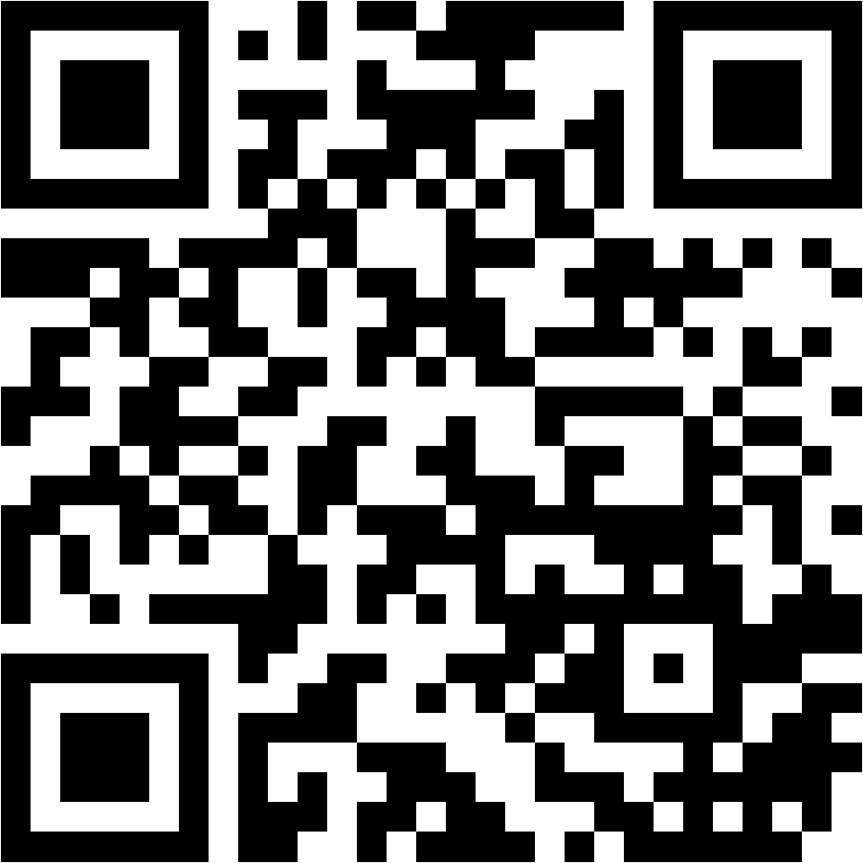 Lehrlingsportal.at Schwarzer und weißer QR-Code auf weißem Hintergrund.