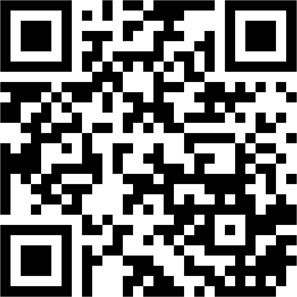 Lehrlingsportal.at Ein schwarzer und weißer QR-Code mit einem quadratischen Muster auf weißem Hintergrund.