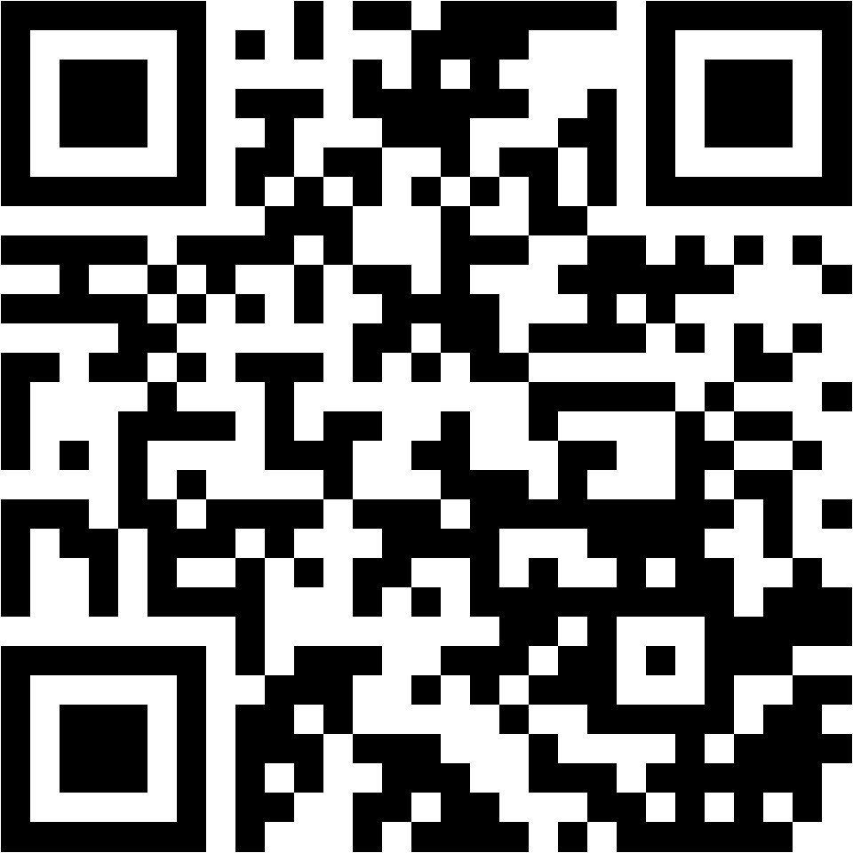 Lehrlingsportal.at Ein schwarzer und weißer QR-Code auf weißem Hintergrund.