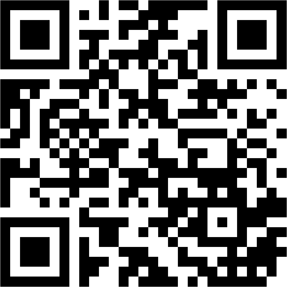 Lehrlingsportal.at Ein schwarz-weißer QR-Code auf weißem Hintergrund.