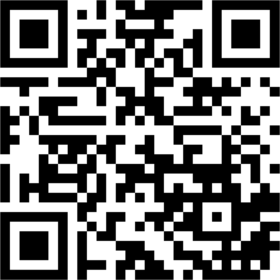 Lehrlingsportal.at Schwarzer und weißer QR-Code auf weißem Hintergrund.