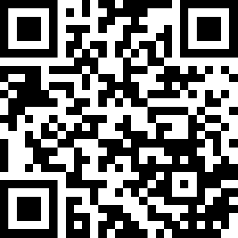 Lehrlingsportal.at Ein schwarzer und weißer QR-Code auf weißem Hintergrund.