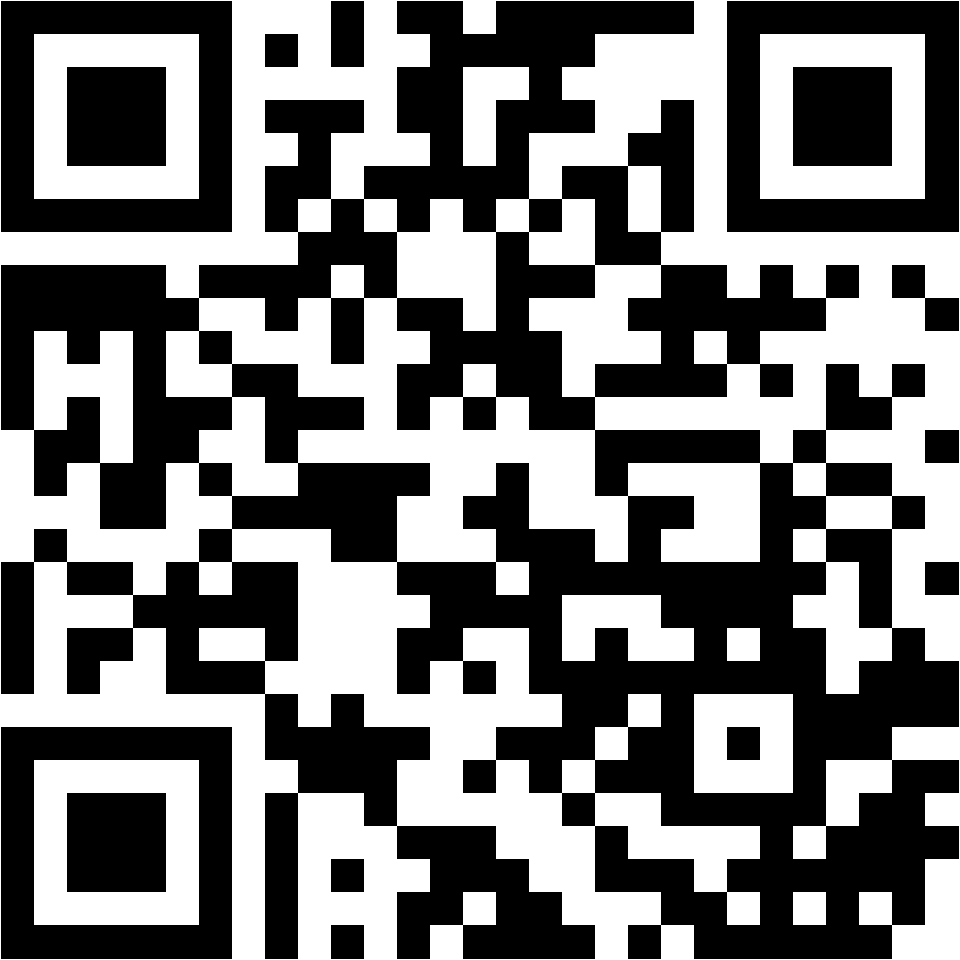 Lehrlingsportal.at Ein schwarz-weißer QR-Code auf weißem Hintergrund.