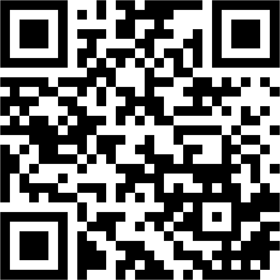 Lehrlingsportal.at Ein schwarz-weißer QR-Code auf weißem Hintergrund.