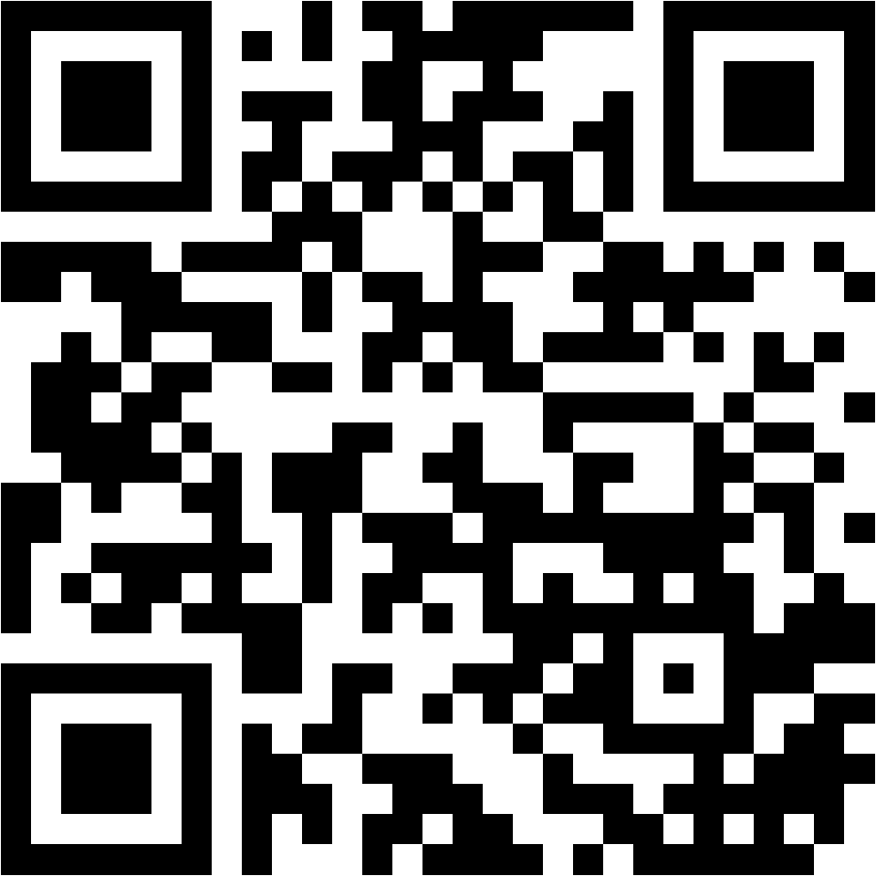 Lehrlingsportal.at Ein schwarz-weißer QR-Code auf weißem Hintergrund.