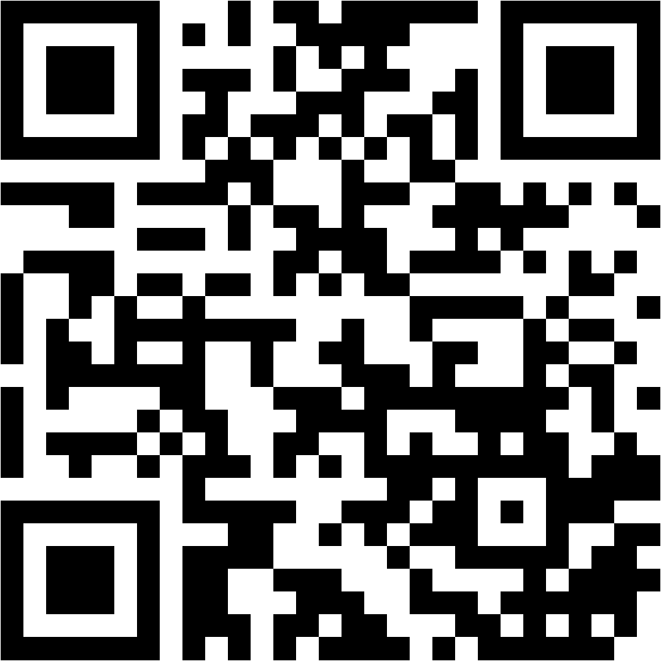 Lehrlingsportal.at Ein schwarzer und weißer QR-Code auf weißem Hintergrund.