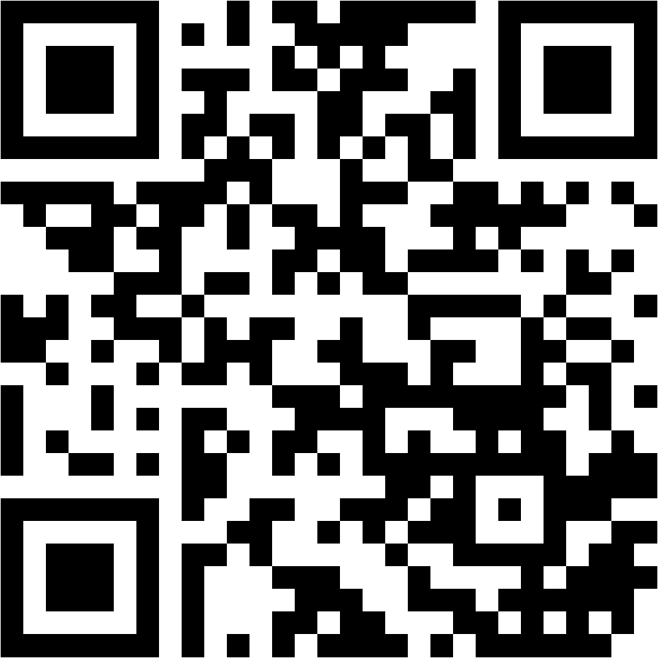 Lehrlingsportal.at Ein schwarzer und weißer QR-Code auf weißem Hintergrund.