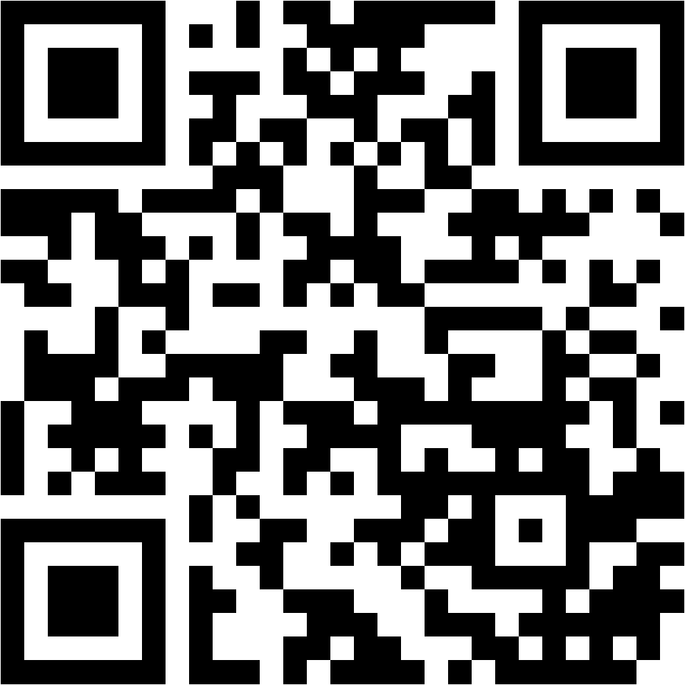 Lehrlingsportal.at Schwarzer und weißer QR-Code auf weißem Hintergrund.