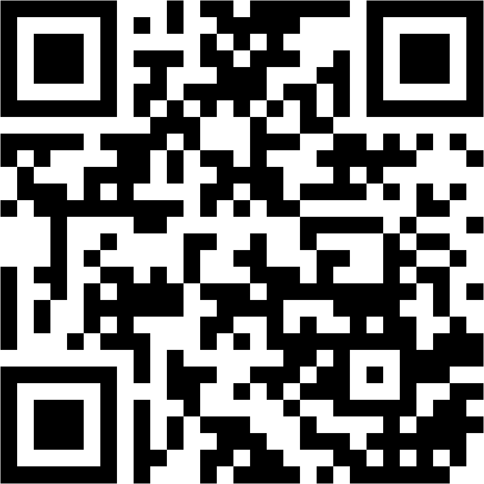 Lehrlingsportal.at Ein schwarzer und weißer QR-Code auf weißem Hintergrund.