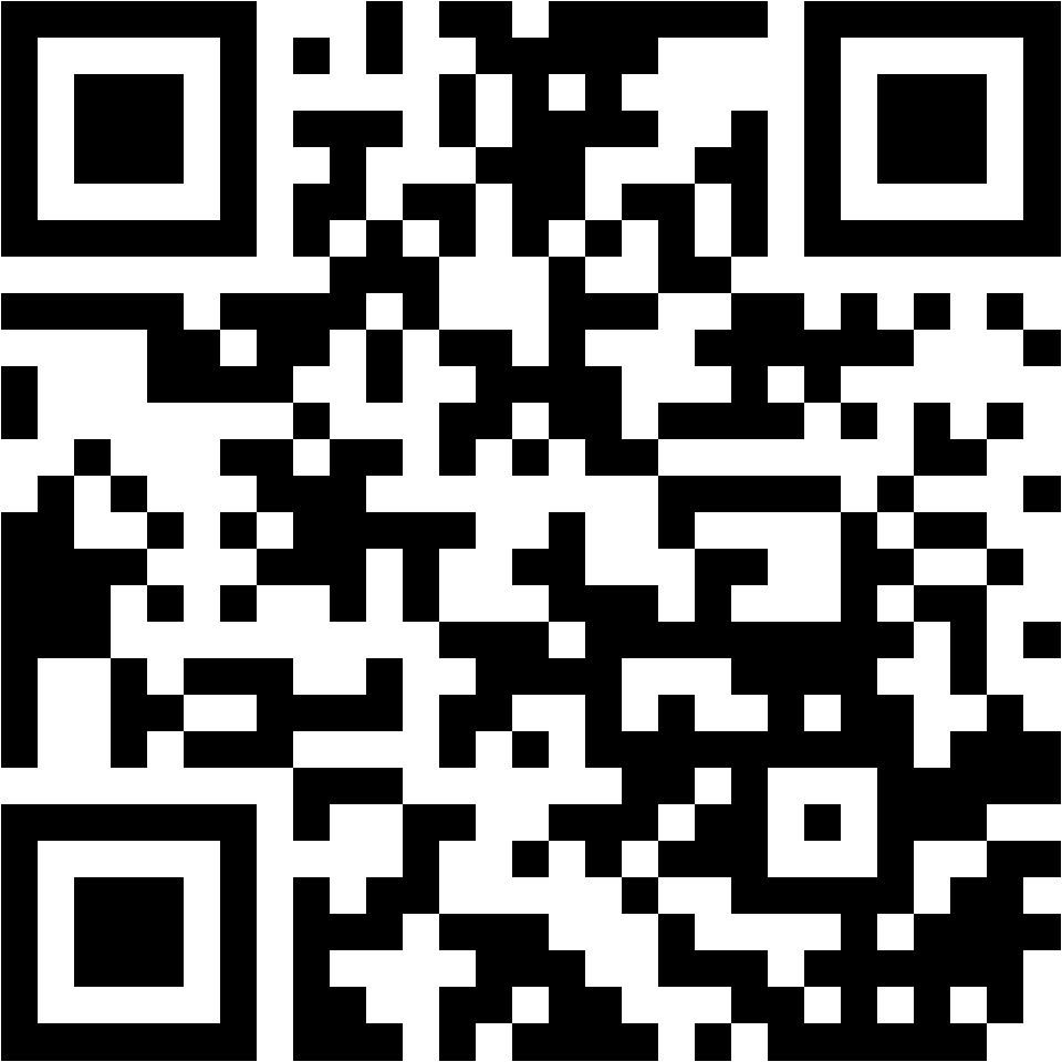 Lehrlingsportal.at Schwarzer und weißer QR-Code auf weißem Hintergrund.