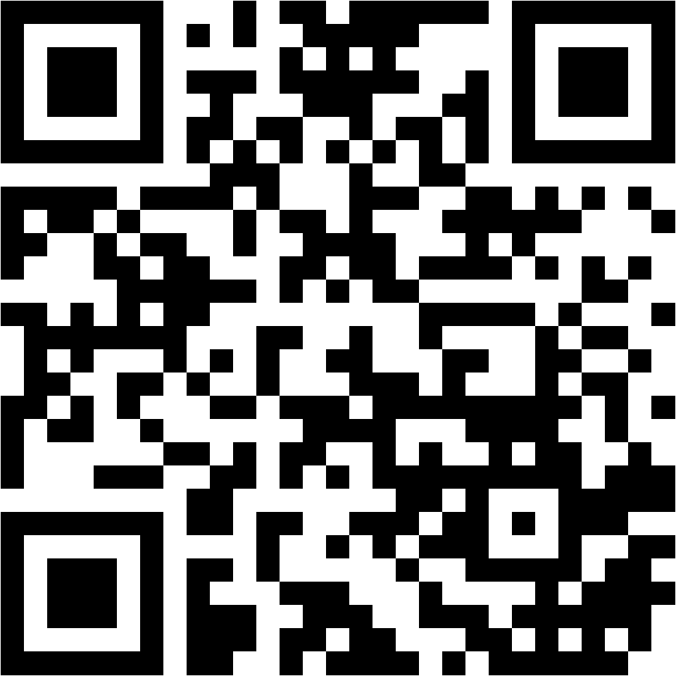 Lehrlingsportal.at Schwarzer und weißer QR-Code auf weißem Hintergrund.