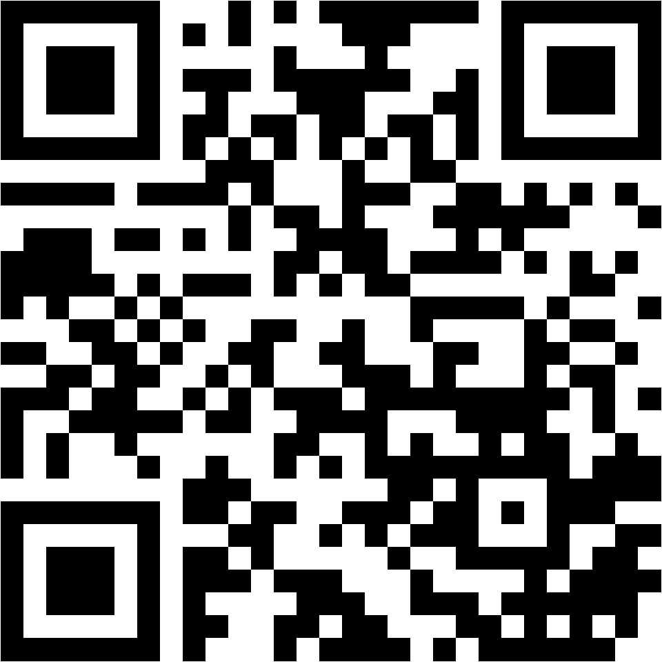 Lehrlingsportal.at Ein schwarz-weißer QR-Code auf weißem Hintergrund.