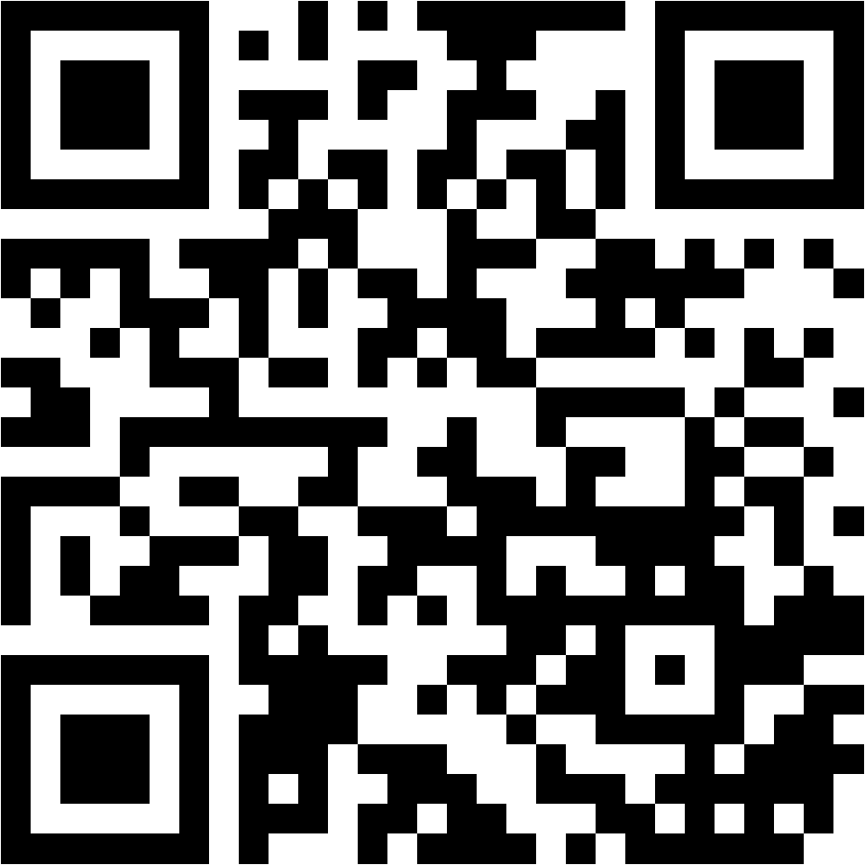 Lehrlingsportal.at Schwarzer und weißer QR-Code auf weißem Hintergrund.