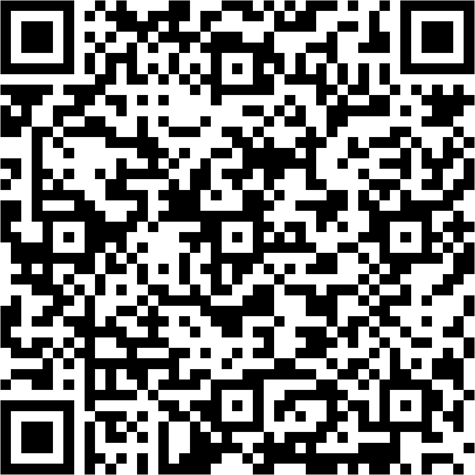 Lehrlingsportal.at Schwarzer und weißer QR-Code, bestehend aus quadratischen Mustern auf weißem Hintergrund.