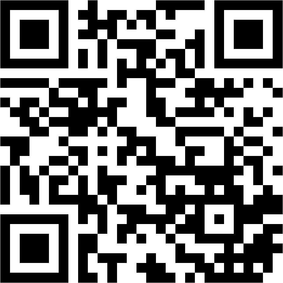 Lehrlingsportal.at Schwarzer und weißer QR-Code auf weißem Hintergrund, bestehend aus quadratischen Pixeln, die in einem einzigartigen Muster zum digitalen Scannen angeordnet sind.