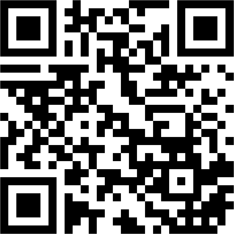 Lehrlingsportal.at Schwarzer und weißer QR-Code auf weißem Hintergrund.