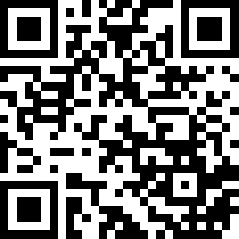 Lehrlingsportal.at Ein schwarz-weißer QR-Code auf weißem Hintergrund.