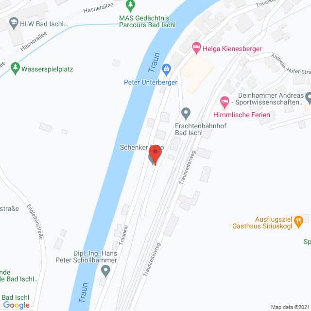 Anfahrtsmappe von Lehrbetrieb Schenker nach Bad Ischl – Traunkai 45b, 4820 Bad Ischl – Anfahrtsmappe