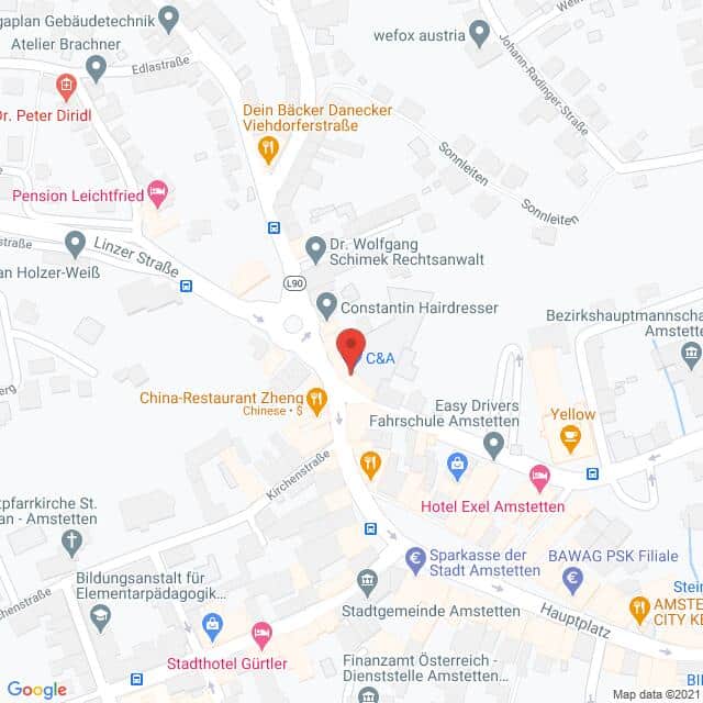 Anfahrtsmappe von Lehrbetrieb C&A Mode nach C&A Mode – Linzer Straße 4, 3300 Amstetten – Anfahrtsmappe
