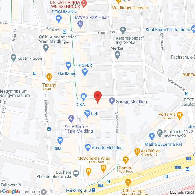 Anfahrtsmappe von Lehrbetrieb C&A Mode nach C&A Mode – Meidlinger Hauptstraße 57-59, 1120 Wien – Anfahrtsmappe
