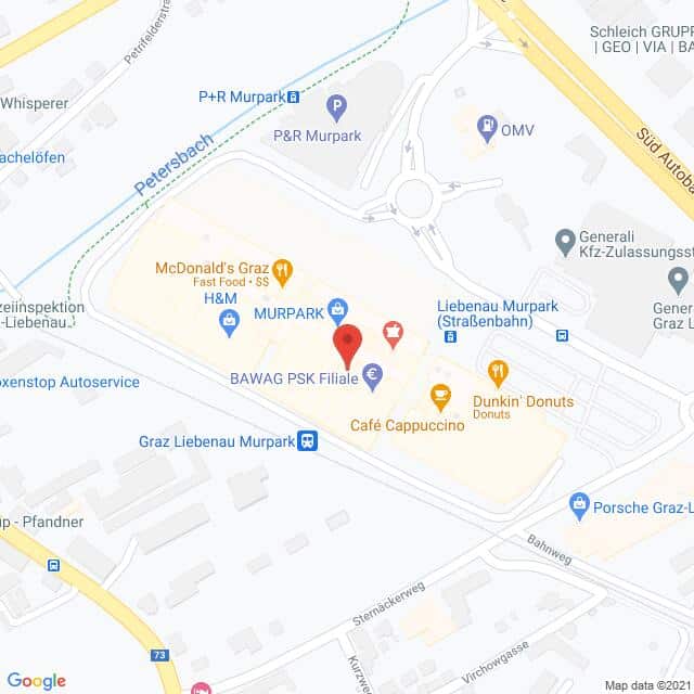 Anfahrtsmappe von Lehrbetrieb C&A Mode nach C&A Mode – Ostbahnstraße 3, 8041 Graz – Anfahrtsmappe
