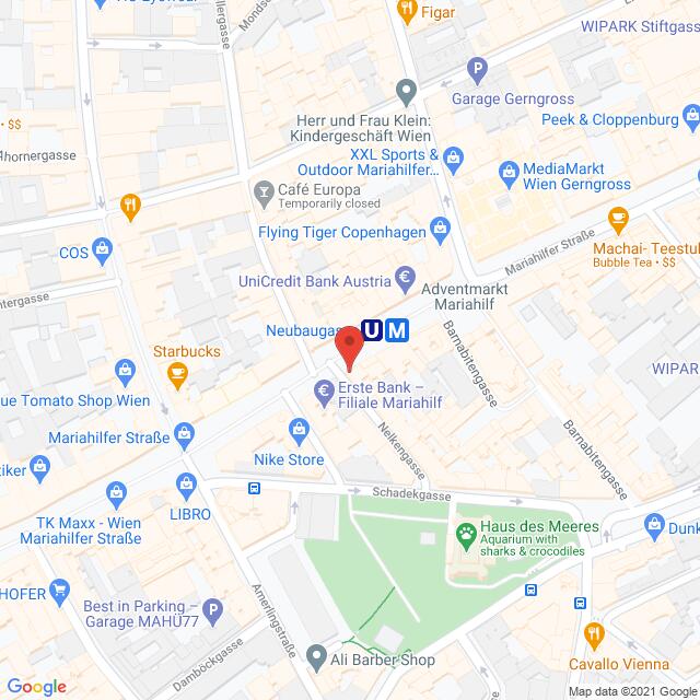 Anfahrtsmappe von Lehrbetrieb Hutchison Drei Austria GmbH nach Hutchison Drei Austria – Mariahilfer Straße 65, 1070 Wien – Anfahrtsmappe