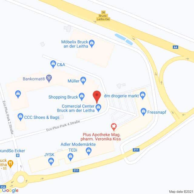 Anfahrtsmappe von Lehrbetrieb Eduscho (Austria) GmbH nach Eduscho (Austria) GmbH – FMZ III, Straße 3 18, 2460 Gemeinde Bruck an der Leitha – Anfahrtsmappe