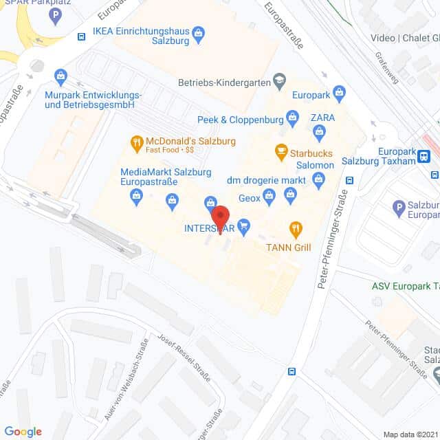 Anfahrtsmappe von Lehrbetrieb Fielmann GmbH nach Fielmann GmbH – Europastraße 1, 5020 Salzburg – Anfahrtsmappe