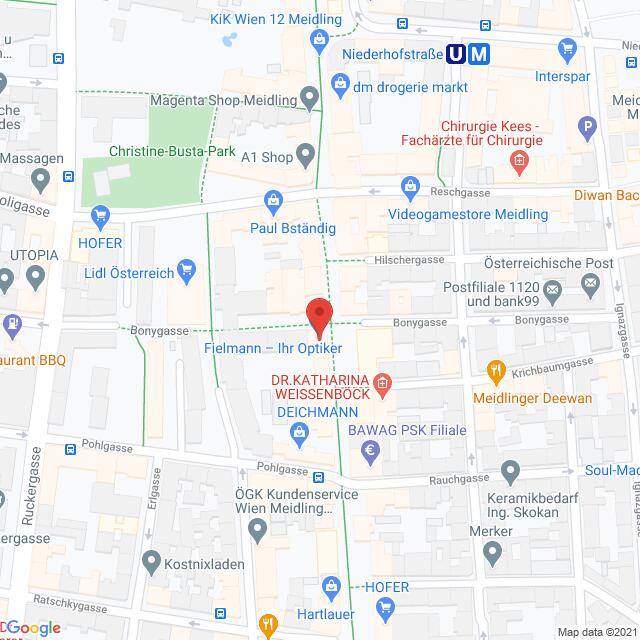 Anfahrtsmappe von Lehrbetrieb Fielmann GmbH nach Fielmann GmbH – Meidlinger Hauptstraße 38, 1120 Wien – Anfahrtsmappe