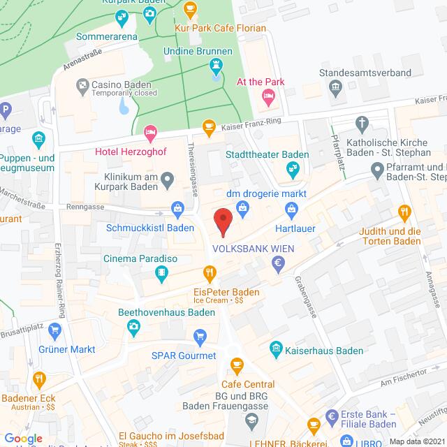 Anfahrtsmappe von Lehrbetrieb Fielmann GmbH nach Fielmann GmbH – Pfarrgasse 1, 2500 Baden – Anfahrtsmappe