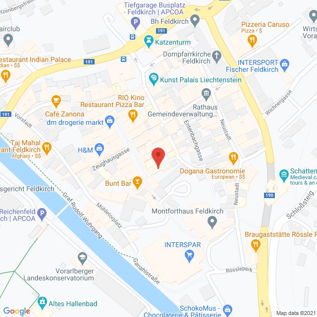Anfahrtsmappe von Lehrbetrieb Hutchison Drei Austria GmbH nach Hutchison Feldkirch – Marktplatz 4, 6800 Feldkirch – Anfahrtsmappe