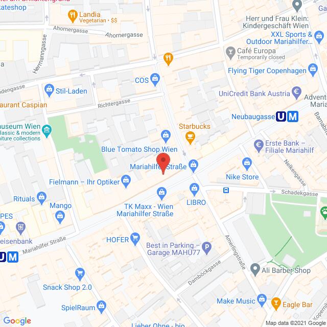 Anfahrtsmappe von Lehrbetrieb LIBRO Handelsgesellschaft mbH nach LIBRO Handelsgesellschaft mbH – Mariahilfer Straße 75, 1060 Wien – Anfahrtsmappe