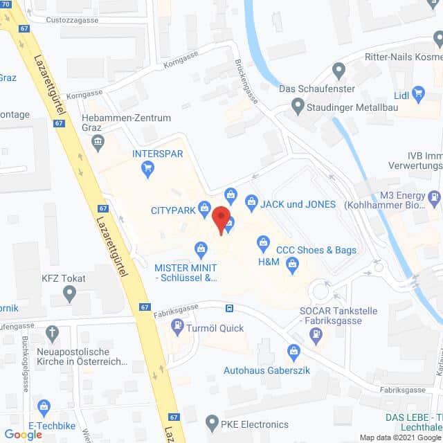 Anfahrtsmappe von Lehrbetrieb Magenta Telekom nach Magenta EKZ Citypark – Lazarettgürtel 55/69, 8020 Graz – Anfahrtsmappe
